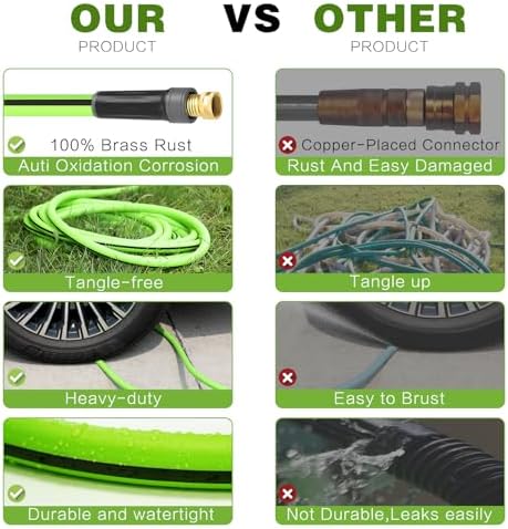 Garden Hose 75ft x 5/8",Short Garden Water Hose Heavy Duty