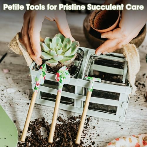 WANCHI Garden Sets Gift for Women,Mom,Grandma,Gardening Tools,Light Green