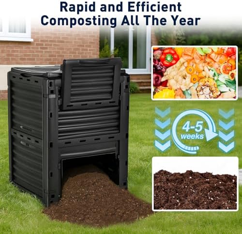 Outdoor Garden Compost Bin, 80 Gallon