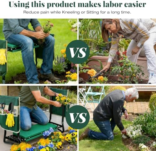 RAIN SPIRIT Garden Kneeler and Seat Gifts Foldable Gardening Stool