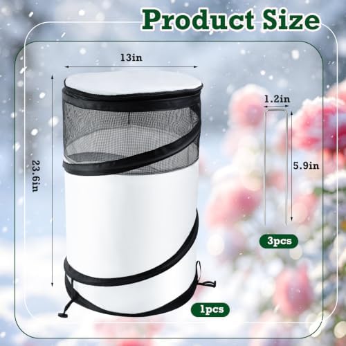 1 Pack Pop Up Rose Cones for Winter Protection 24" X 13" Rose Bush Covers