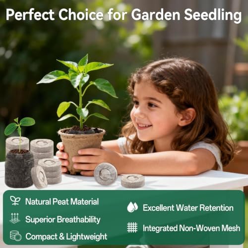 300 Pcs 30mm Peat Pellets for Seedlings, Seed Starter Soil
