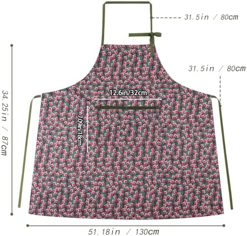 Women's Vintage Floral Kitchen Apron for Cooking & Gardening