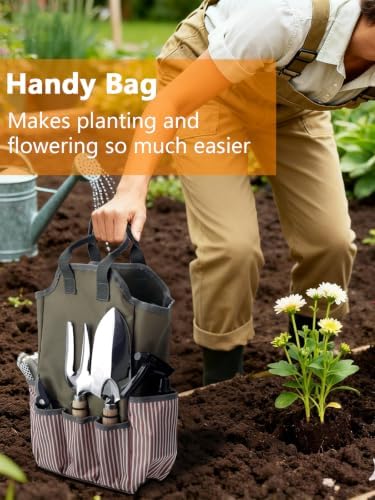 Garden Tools Set with Apron, Gardening Gifts for Women - 11 PC