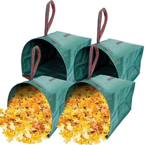 72 Gallon 4-Pack Collapsible Dustpan-Type Leaf Bags Yard Waste