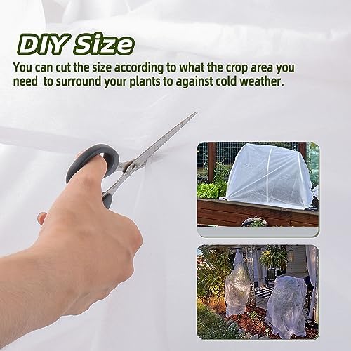 CJGQ 10x50ft Plant Covers Freeze Protection- Frost Cloth Blanket Floating Row Cover for Winter 0.9 oz/yd