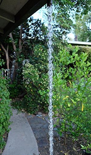 Nutshell Stores Double Loops Rain Chain - Stainless Steel - 8 Feet