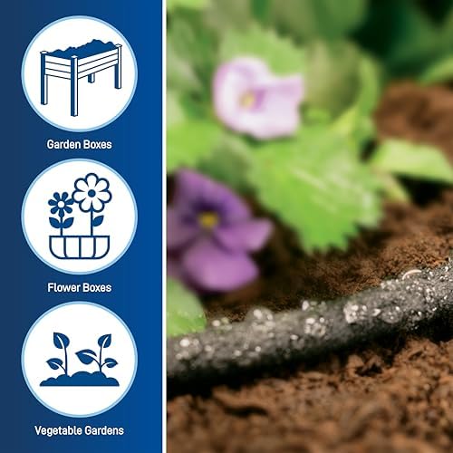 Orbit 61530 Garden Box Drip Irrigation Drip Watering Kit with B-hyve (Gen 2) Smart 1-Outlet Hose Faucet Sprinkler Timer with B-hyve Smart Hub