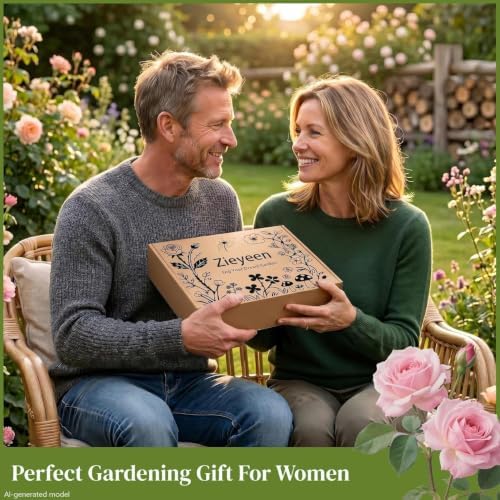 Gardening Tools Set, 23-Piece Heavy Duty Ergonomic Garden Hand Tools with Storage Tote, Knee Pad & Protective Gloves - Ideal Gardening Gifts for Women, Men & Gardeners