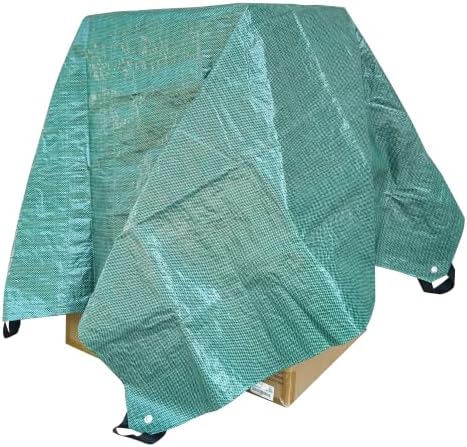 7x7 Ft Yard Garden Leaf Tarp with 4 Handles Waterproof Tarp for Sandbox Cover,Outdoor Tarpaulin,Lawn Debris,Landscape Pruning,Yard Fire Pit Cover