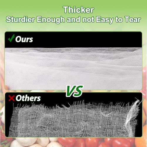Garden Netting, 10 x 33 Ft Garden Mesh Netting for Plants Vegetable Fruit, Insect Mesh Garden Netting with 100 Cable Ties, Anti Bird Insect Net for Protection Vegetables