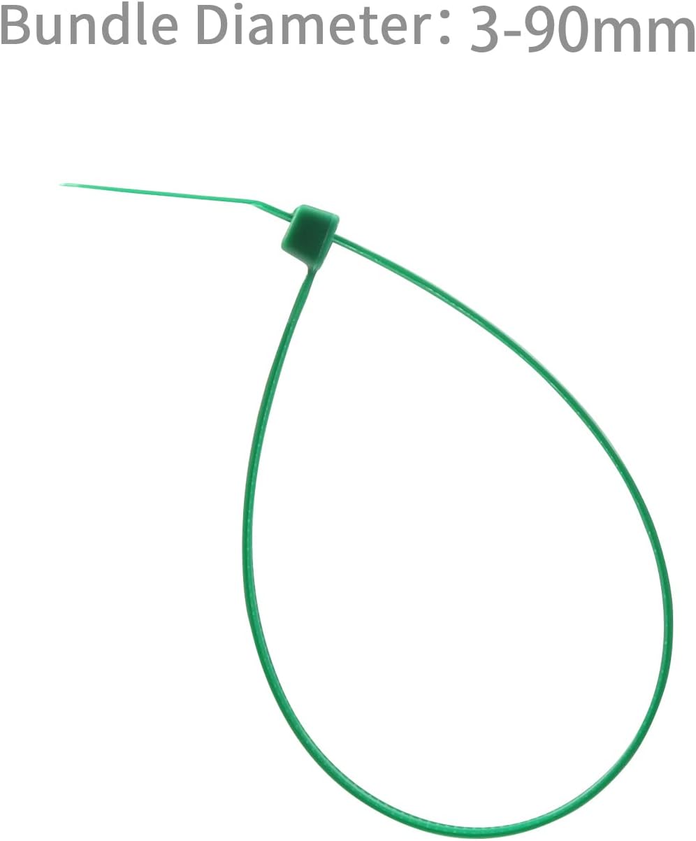 XINGO 100PCS Cable Zip Ties Heavy Duty, Premium Nylon Plastic Wire Ties with 50 Pounds Tensile Strength, Self-Locking Black Nylon Zip Ties for Indoor and Outdoor (14 inch, Green)