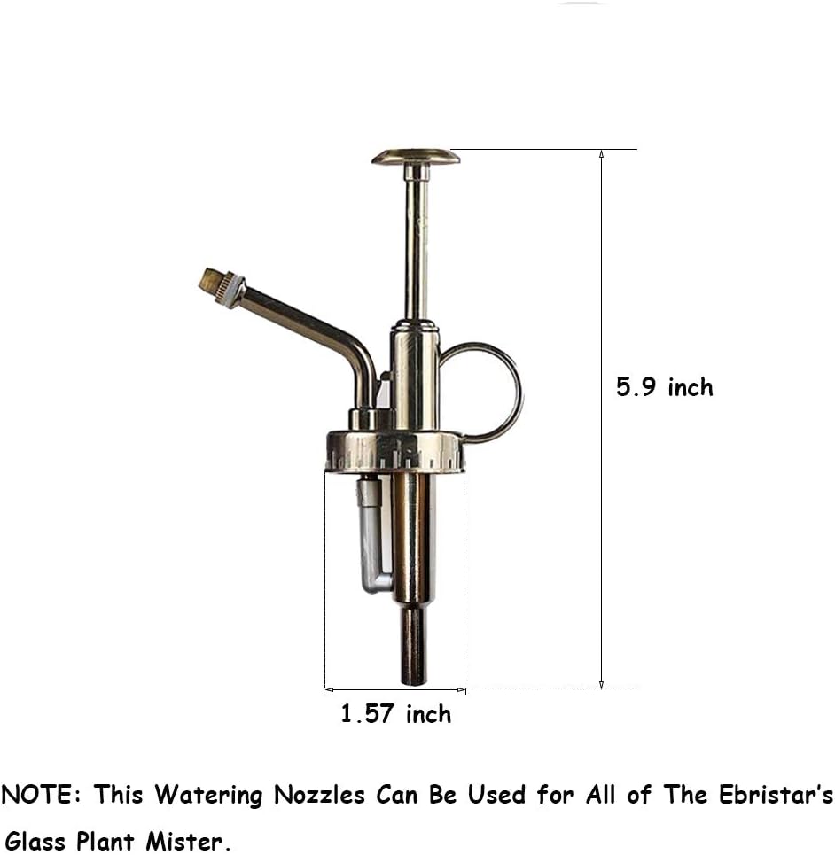 Sprayers Watering Nozzles, Plastic Bronze Top Pump, Replacement for Glass Plant Mister Spray Bottle