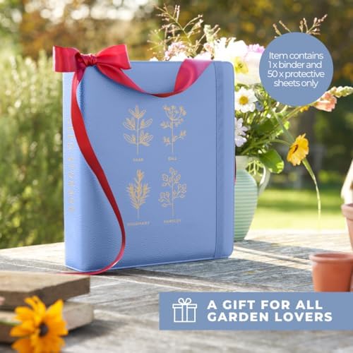 Wildgoose Seed Binder - Garden Seed Packet Organizer, Storage Book, Blue