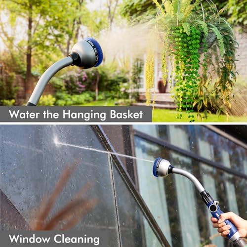 RESTMO Watering Wand Heavy Duty, 15-Inch Long Hose Nozzle Sprayer