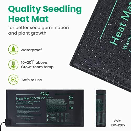 SOLIGT 2 Set 60-Cell Seed Starter Kit with Domes, Cell Trays and Heat Mats