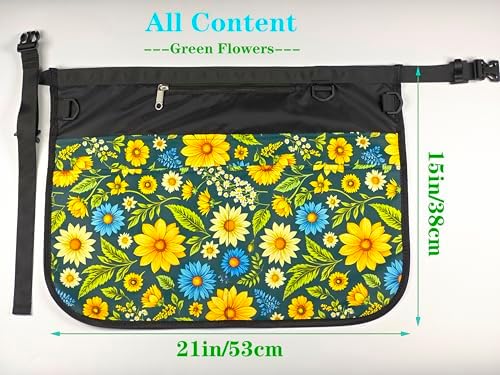Bafelia Garden Apron for Women with 7 Pocket,Half Florist Apron Harvesting Apron