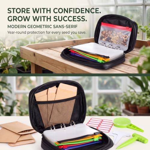 ReliThick Seed Storage Organizer Binder with 15 Clear Sheet Self Sealing