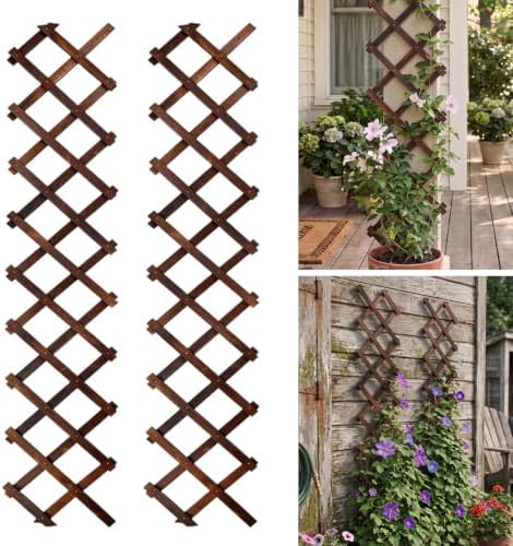 2Pcs Expandable Garden Trellis, 13"x68" Trellis for Climbing Plants Outdoor