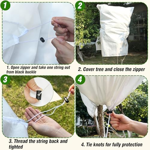Gardzen 5-Pack Heavy Duty Plant Covers Freeze Protection, 54”×72”