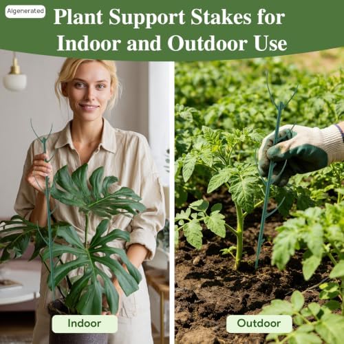 6 Pack Monstera Plant Support for Indoor & Outdoor Plants with Clips & Ties