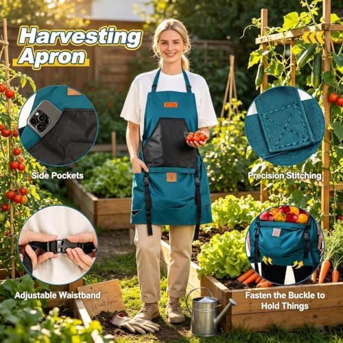 Gardening Apron with Multi Pockets for Women & Men