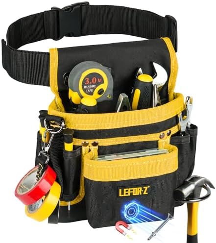 LEFOR·Z Tool Belt,14-Pockets Tool Belts for Men with Magnetic Tool Pouch