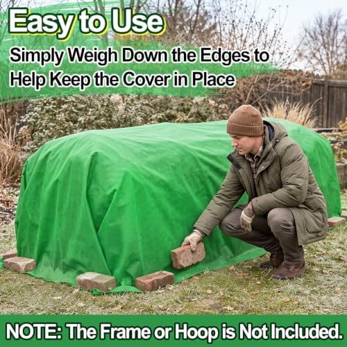 2.0 oz/yd² Plant Covers Freeze Protection, 10 x 20 ft, Green