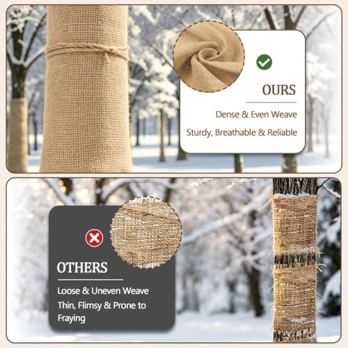 30ftx40in Natural Burlap Fabric Roll, High Density Jute Fiber Blanket