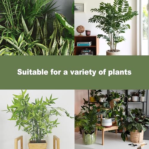 4PCS Metal Plant Stakes for Indoor Plants, 4.3 * 4.1 in Stackable Monstera Stem Support Hook for Growth, Stabilizer for Leaves & Adjustable Clamp Set Accessories for Climbing Plants (Ring)