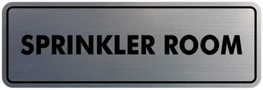Signs ByLITA Standard Sprinkler Room Sign (Brushed Silver) - Small