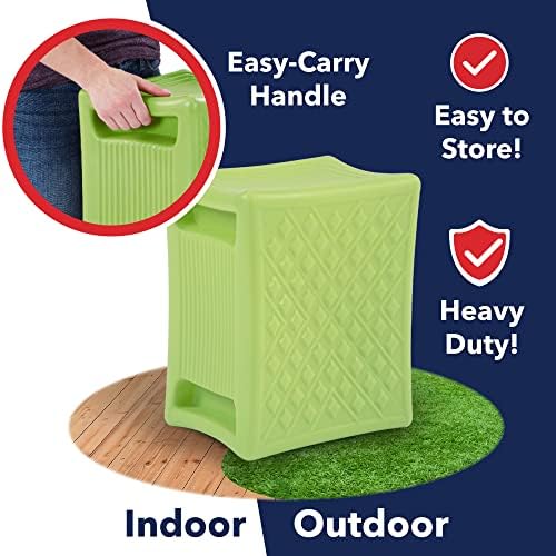 Simplay3 Handy Home 3-Level Heavy Duty Work/Garden Seat - 12" x 15" x 9" - Green, Made in USA