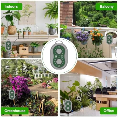 50FT Automatic Plant Watering System with Timer, Rechargeable Drip Kit