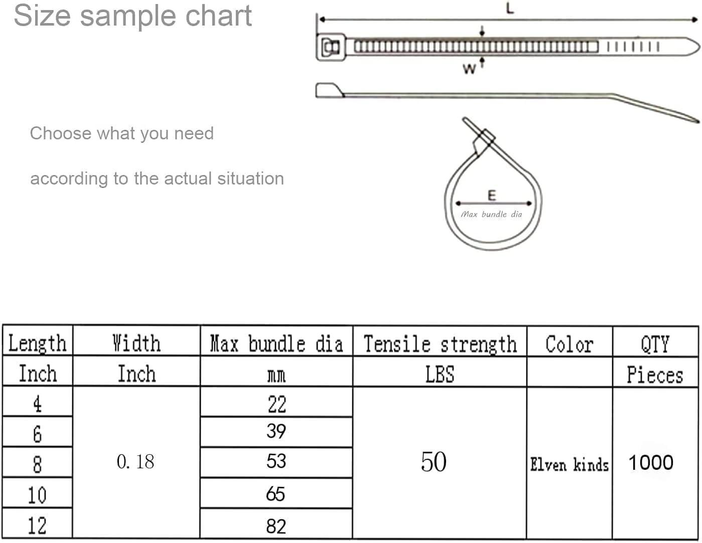 XINGO 1000 PCS Apple Green Zip Ties 8 Inch, 60 LBS Tensile Strength-Heavy Duty, Self-Locking Nylon Plastic Nylon Wire Ties for Indoor and Outdoor Use