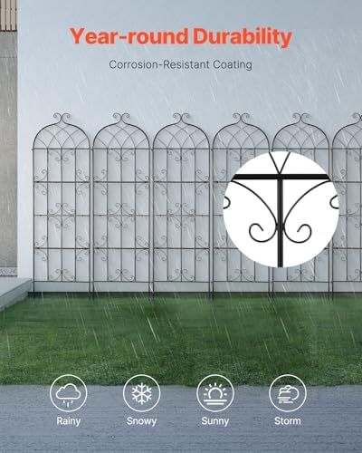VEVOR Garden Trellis for Climbing Plants, Rose Trellis Cucumbers Support