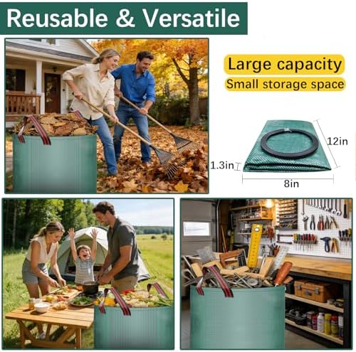 53 Gallon leaf bags yard waste bags lawn bags,It can be used to Cleaning fallen leaves, weeds, and yard trash, store outdoor toys and camping supplies, or for moving