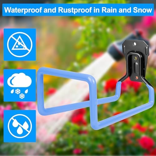 PeoMev Hose Holder Wall Mount Metal Hose Hook Garden Hose Rack
