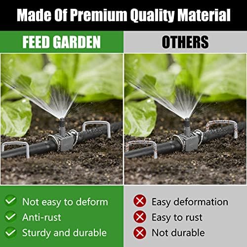 4 Inch Galvanized Landscape Staples, 12 Gauge Anti-Rust Garden Stakes, Weed Barrier Stakes 500 Pack