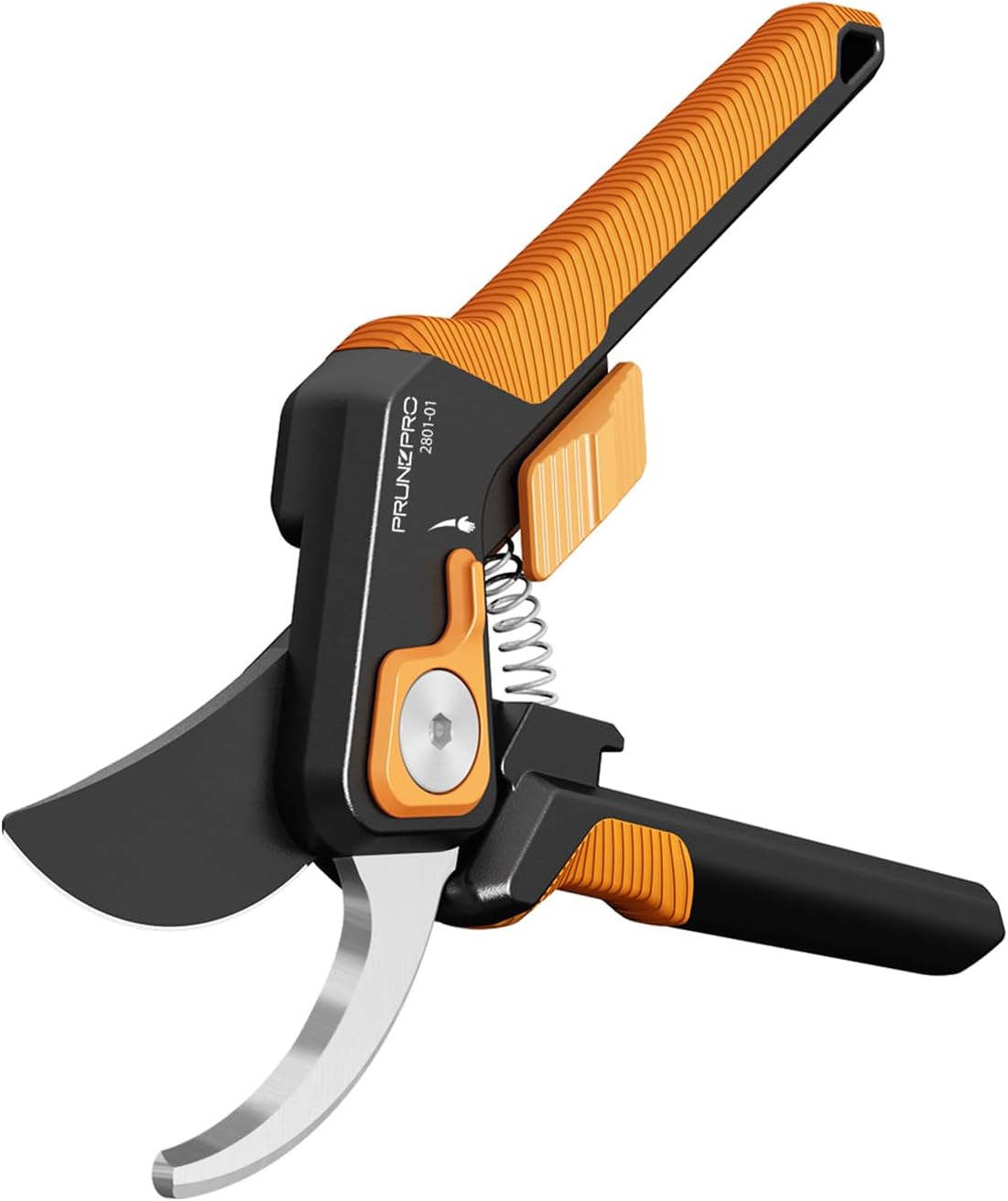 PrunePro Pruning Shears for Gardening Professional Bypass Hand Pruner Stainless Steel Sharp Blade Garden Scissors Plant Flower Garden Clipper Orange 1 Pack