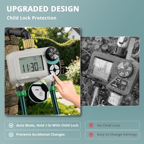 Zero Pressure Water Timer, Brass Sprinkler Timer for Garden Hose