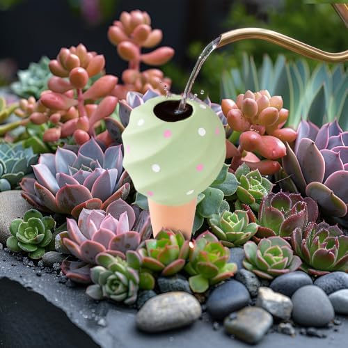 YesWhat Terracotta Watering Spikes Slow Release Watering Stakes 4-Pack