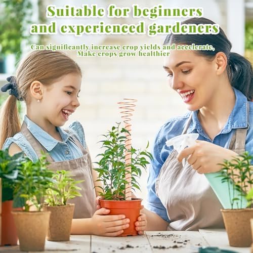 NACHLYNN 6 Pack Electroculture Plant Stakes Electro Culture Gardening Soft Copper Wire Long Copper Garden Stakes for Gardening Growing Plants and Vegetables