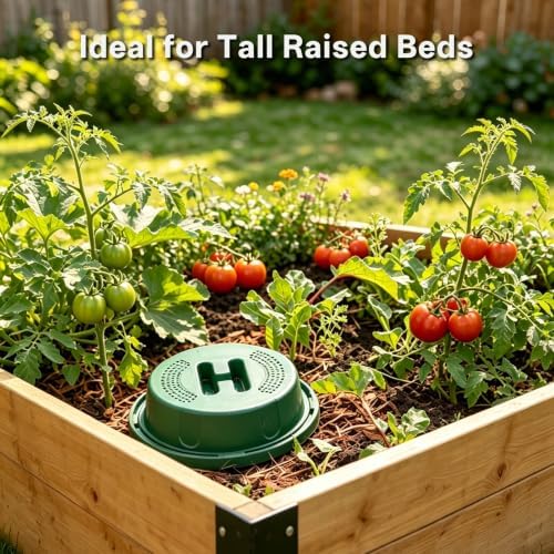 2-Pack Inground Worm Composter, 8L Underground Worm Farm with Aeration & Animal-Proof Lid, Food Waste Recycler for Garden Beds, Easy for Beginners, Green