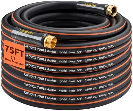 Garden Hose 75ft x 5/8", Heavy Duty Water Hose, Kink Resistant