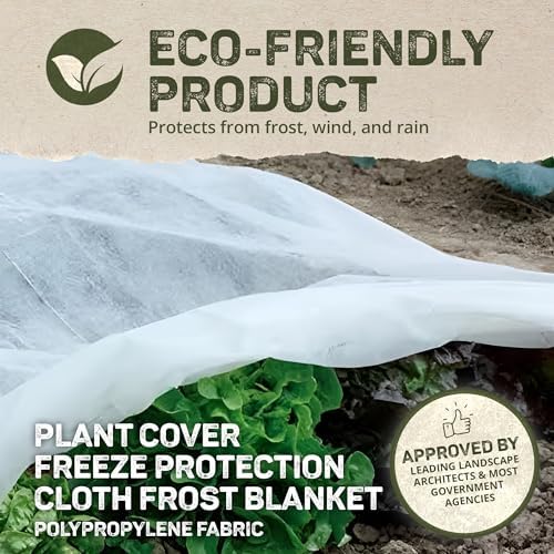 DeWitt Supreme Crop Protection Fabric, 1.5 oz, White, 6' x 50' - Frost & Freeze Blanket for Flowering Annuals, Vegetables & Bedding Plants, Extends Growing Season