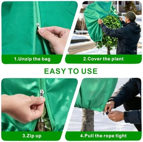 6 Pack Plant Frost Protection Covers,Plant Covers for Winter Mixed Sizes