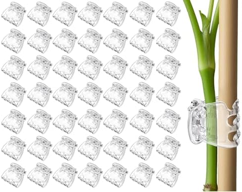 60Pcs Clear Plant Support Clips, 6 Claws Orchid Clips Flowers Support