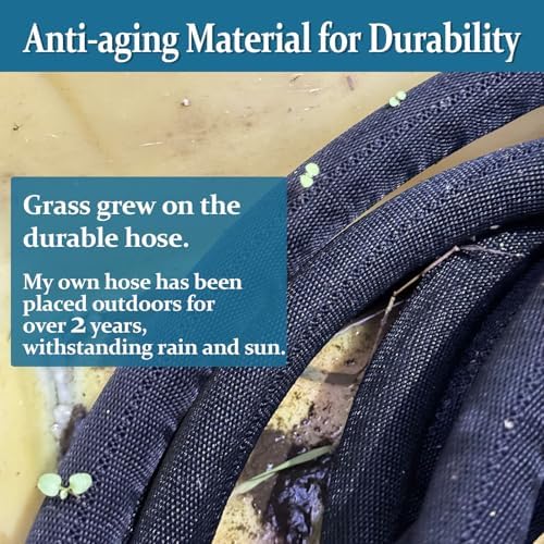 Garden Hose 100 ft, Made of TPE (BetterThan PVC/Hybrid Polymer), Lightweight yet Durable Water Hose with Ergonomic Grip, Drinking Water Safe Material, All-Weather, 3/4" GHT Fittings