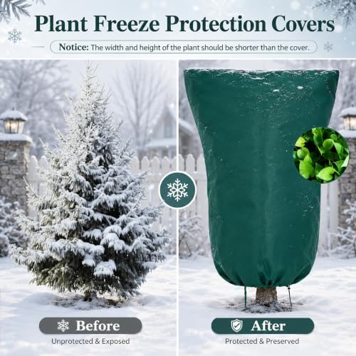 Plant Freeze Protection Covers for Winter Plants Gardens Frost, Sun, Pests