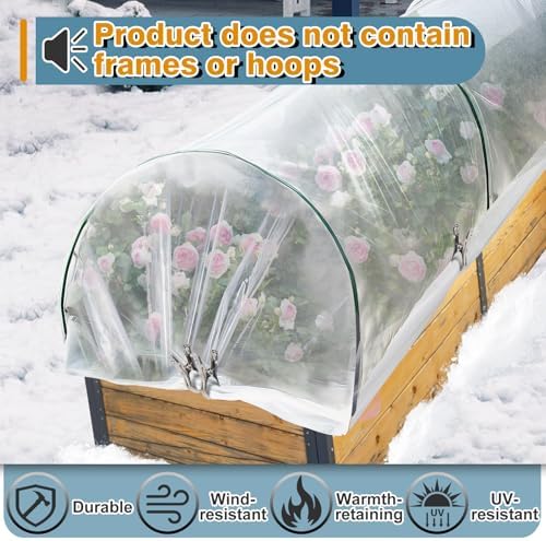 10 x 50 ft Greenhouse Cover Plastic Sheeting for Outdoor Plants